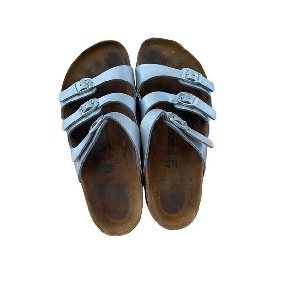 Birkenstock Womens White Arizona Slide Adjustable Strap Slip On Sandals Size 40 - Picture 6 of 9